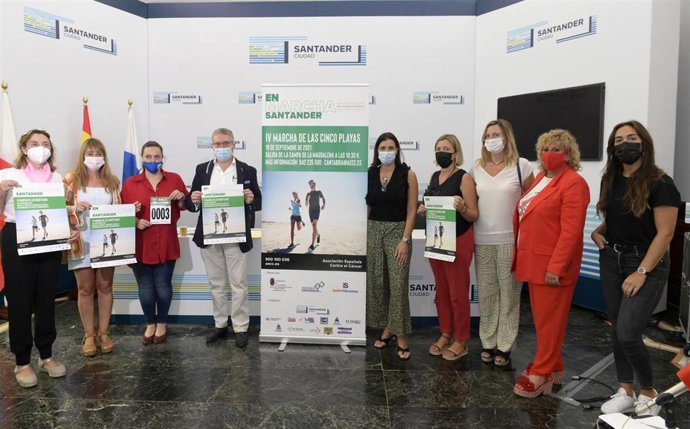 Presentación de la 'Marcha de las cinco playas' contra el cáncer