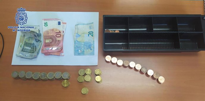 Imagen del dinero intervenido por la Policía Nacional