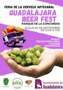 Cartel de la Feria de la Cerveza de Guadalajara.
