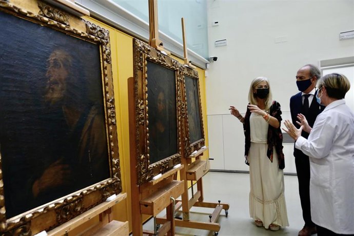 La consejera de Cultura y Patrimonio Histórico, Patricia del Pozo en una visita este lunes al Instituto Andaluz del Patrimonio Histórico (IAPH).