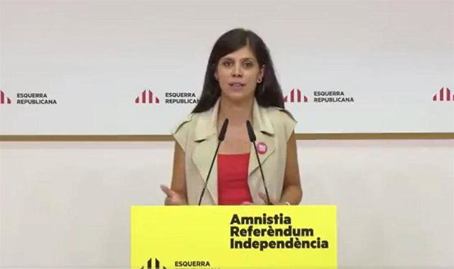 Arxiu - La secretària general adjunta i portaveu d'ERC, Marta Vilalta, en una conferència de premsa