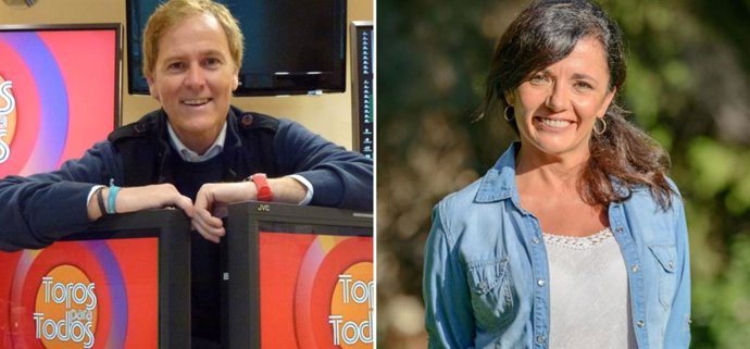 Los presentadores de Canal Sur Enrique Romero y Marisa Gallego.