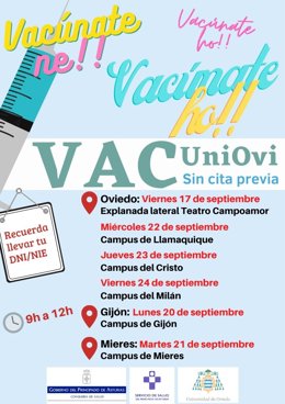 Puntos de vacunación contra el coronavirus en Asturias.