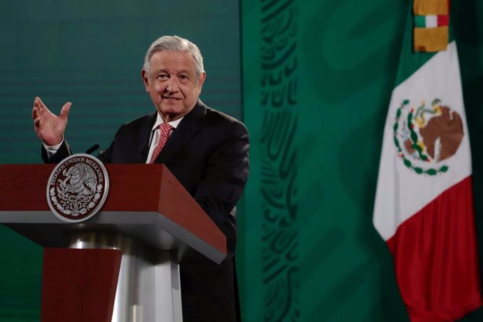 16 August 2021, Mexico, Mexico City: Mexican President Andres Manuel Lopez Obrador speaks during a morning press conference at the National Palace. Photo: El Universal/El Universal via ZUMA Press Wire/dpa
