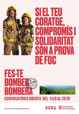Campaña 'A prova de foc' de Bombers para fomentar las solicitudes de mujeres ante la convocatoria de 250 plazas nuevas.