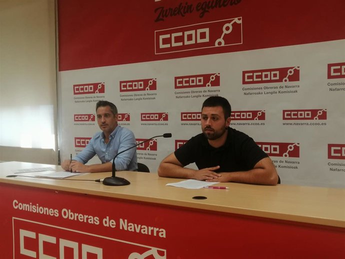 Joseba Eceolaza y Carlos de la Torre, de CCOO de Navarra