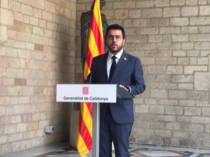 El presidente de la Generalitat, Pere Aragons, comparece tras el Consell Executiu del martes 14 de septiembre de 2021.