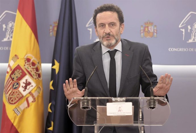 El portavoz parlamentario de Ciudadanos, Edmundo Bal, ofrece una rueda anterior a la celebración de la Junta de Portavoces en el Congreso de los Diputados, a 14 de septiembre, en Madrid (España).
