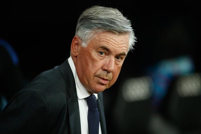 Carlo Ancelotti durante el partido ante el Celta de LaLiga Santander
