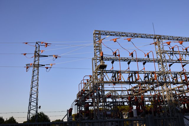 Una central eléctrica, a 21 de agosto de 2021, en Madrid (España)