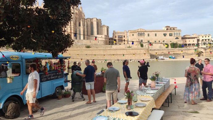 Rodaje en Parc de la Marc del programa culinario 'The heart of the Mediterranean'