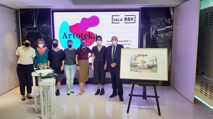 Presentación de la plataforma 'Artoteka' en la sala BBK de Bilbao.