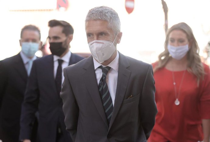 El ministro de Interior, Fernando Grande-Marlaska, a su llegada a un acto de su departamento