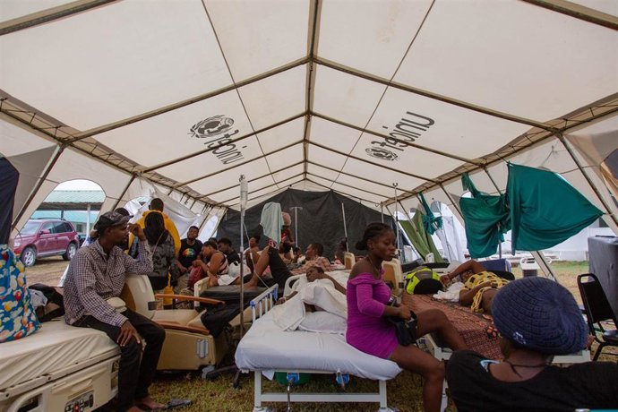 Hospital de campaña de UNICEF en Les Cayes