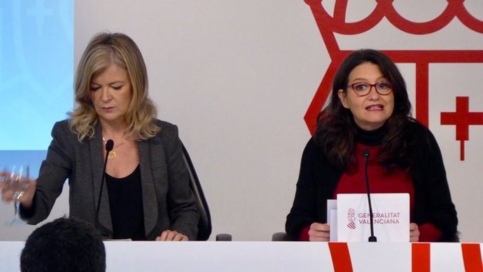 Archivo - Bravo y Oltra anuncian el anteproyecto de Ley de Función Pública