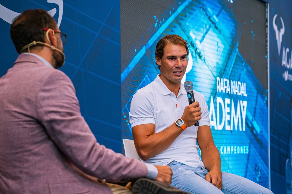 Rafa Nadal en la presentación de la docuserie sobre la Rafa Nadal Academy.
