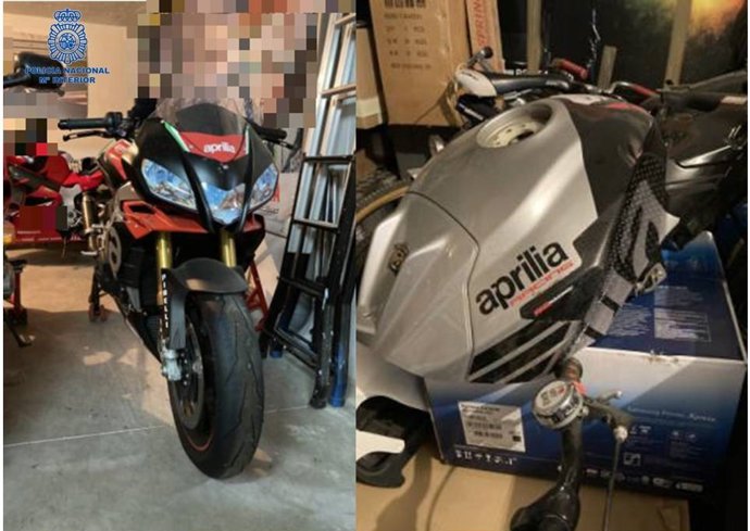 Efectos intervenidos al detenido por simular el robo de su motocicleta