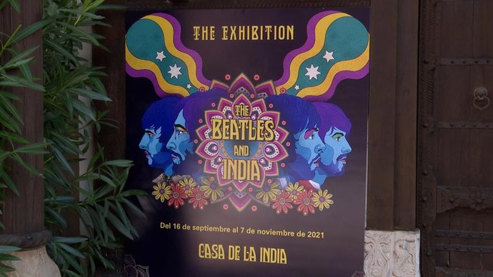 Cartel de la exposición 'The Beatles and India'.