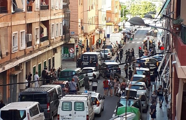 Imagen de una reciente riña en el barrio valenciano de Orriols.