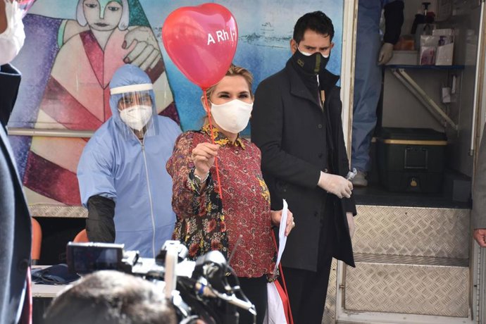 Archivo - La expresidenta de Bolivia Jeanine Áñez