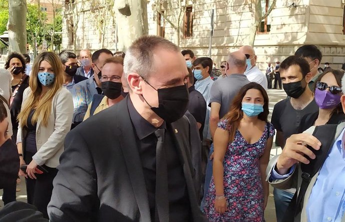 El Secretario para la Administración de Justicia, Eusebi Campdepadrós, antes de declarar como investigado en el TSJC, el 15 de septiembre de 2021.