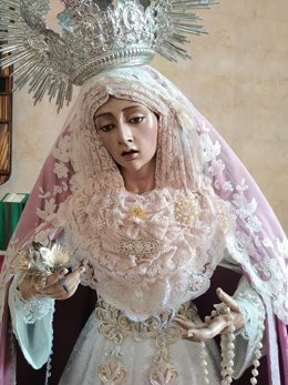 Imagen de la Virgen de la Luz de la Hermandad del Resucitado de Huelva.