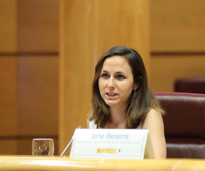 La ministra de Derechos Sociales y Agenda 2030, Ione Belarra. 
