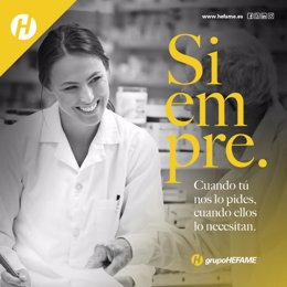 Imagen de la nueva campaña de imagen que muestra el lado más comprometido y sensible de la cooperativa Hefame