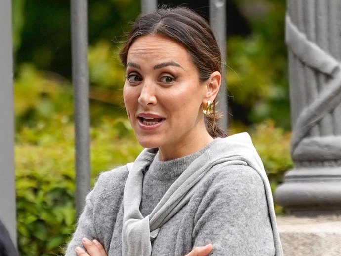 Tamara Falcó, durante una sesión fotográfica en el centro de Madrid