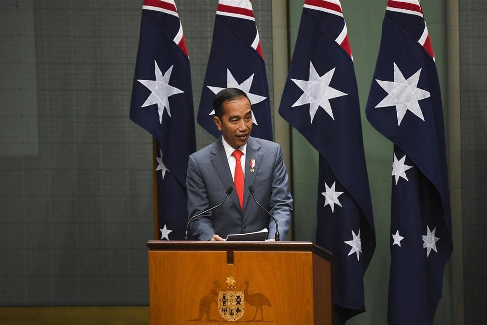 Archivo - El presidente indonesio, Joko Widodo, durante un discurso.