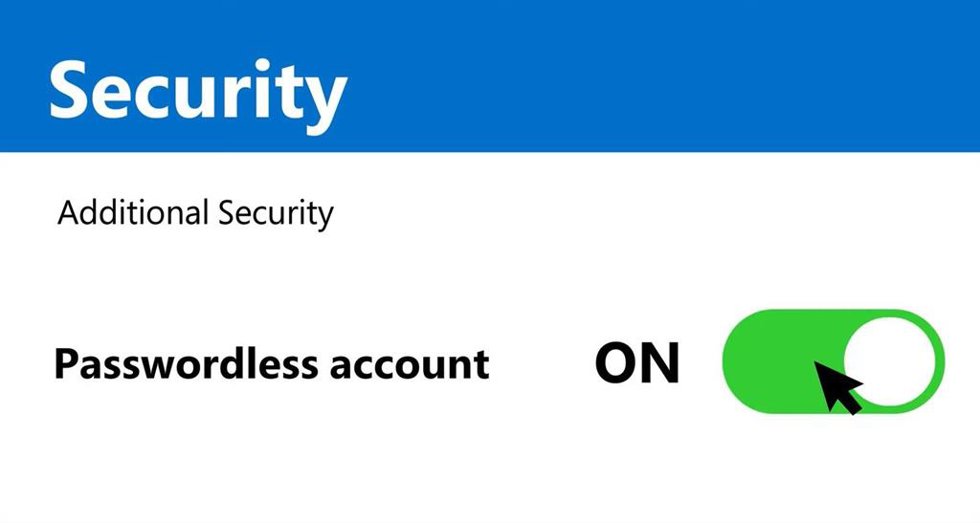 Cuenta de Microsoft sin contraseña