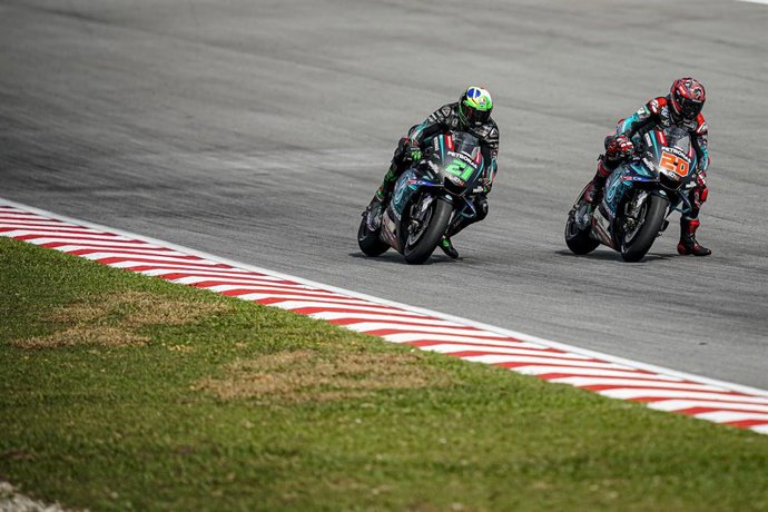 Archivo - Franco Morbidelli y Fabio Quartararo durante el Gran Premio de Malasia de 2019 cuando eran compañeros de equipo