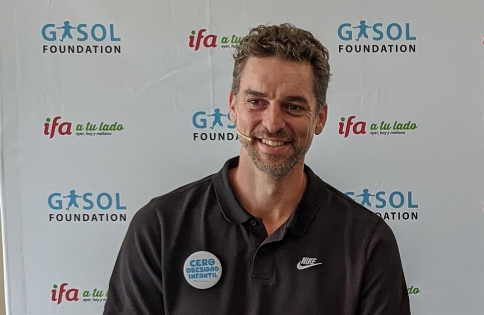 Archivo - Pau Gasol en el acto de su fundación