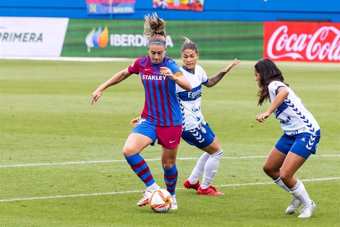 La jugadora del FC Barcelona Alexia Putellas en el partido contra la UD Granadilla en el estadio Johan Cruyff de Barcelona.