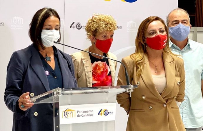 Rueda de prensa del Grupo Parlamentario Sí Podemos Canarias