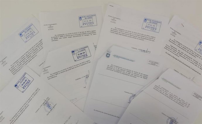 Imagen aportada por el Gobierno local sobre respuestas oficiales