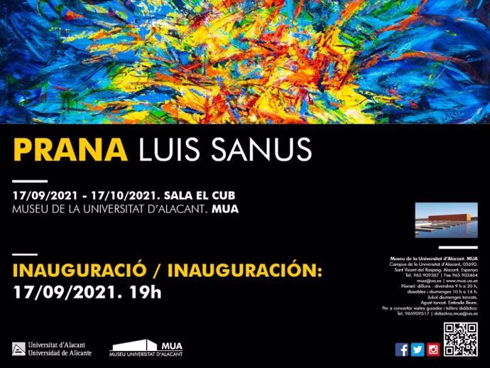 El MUA inaugura el 17 de soetiembre la primera exposició del nou curs acadmic: "Prana. Luis Sanus"