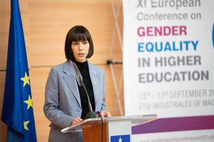 La ministra de Ciencia e Innovación, Diana Morant, durante la XI European Conference on Gender Equality in Higher Education, este miércoles 15 de septiembre