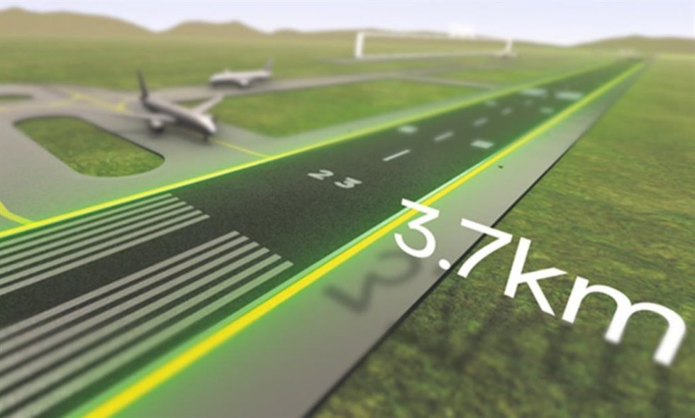 Infografía de un aeropuerto