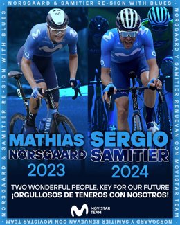 Sergio Samitier y Mathias Norsgaard renuevan con el Movistar Team.