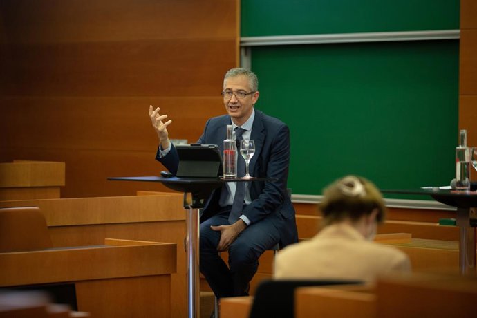 El governador del Banc d'Espanya, Pablo Hernández de Cos, aquest divendres a IESE