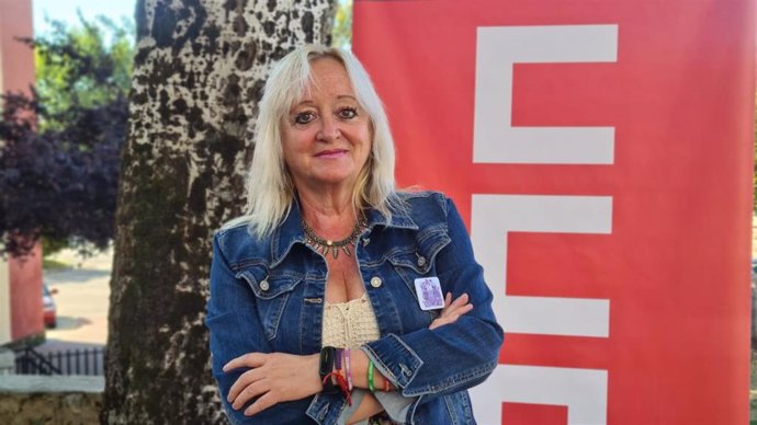 La secretaria general de CCOO Extremadura, Encarna Chacón