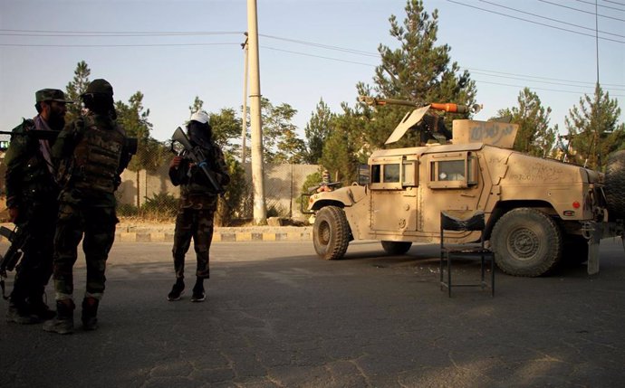 Milicianos talibán en Kabul