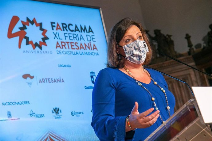 La consejera de Economía, Empresas y Empleo, Patricia Franco, ha presentado la 40 edición de la Feria de Artesanía de Castilla-La Mancha, FARCAMA, en el Hospital de Tavera de Toledo.