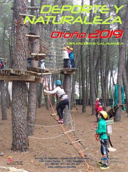 Cartel del programa 'Deporte y Naturaleza' de la Diputación de Salamanca.
