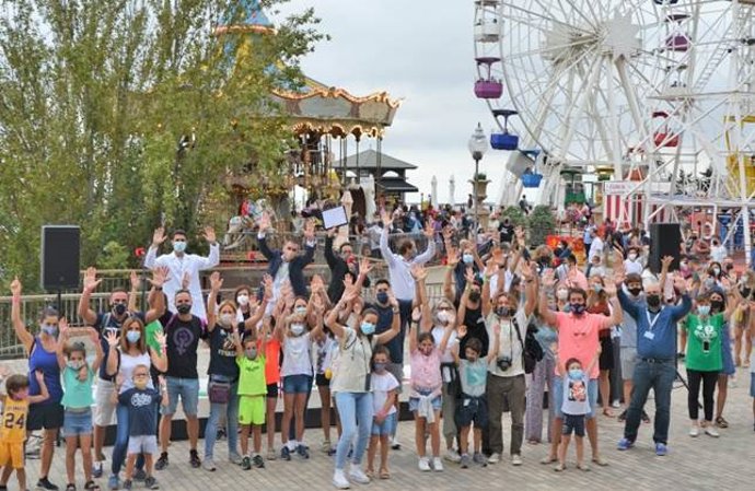 Jornada solidaria en el Tibidabo de Barcelona.