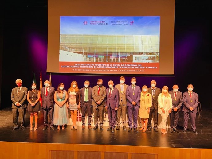 Toma de posesión de la nueva junta de gobierno del Colegio de Administradores de Fincas de Málaga y Melilla