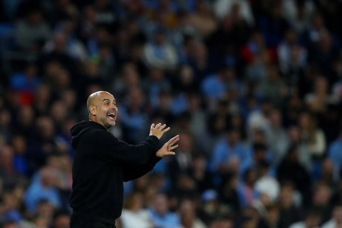 Manchester City manager Josep Guardiola during the UEFA Champions League football match Group A - Manchester City vs RB Leipzig on September 15, 2021 at the Etihad Stadium in Manchester, England - Photo Paul Greenwood / Colorsport / DPPI