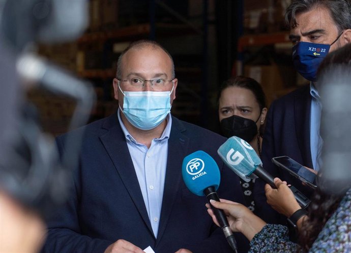 El secretario xeral del PPdG, Miguel Tellado, en un acto en Ferrol.