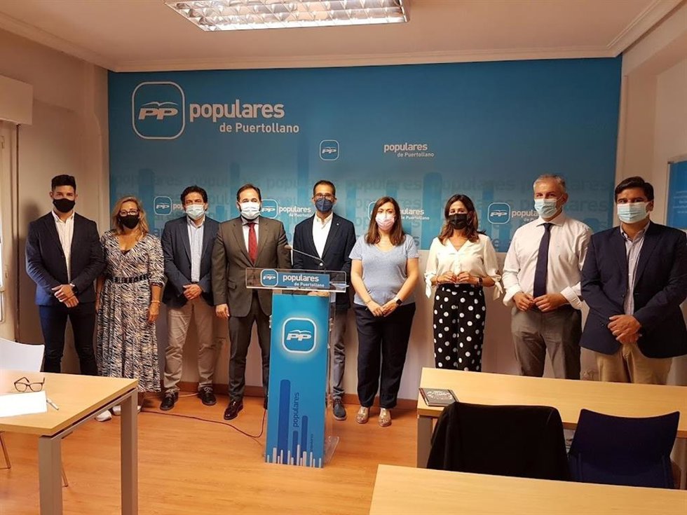 El presidente del PP de C-LM, Paco Núñez, en Puertollano